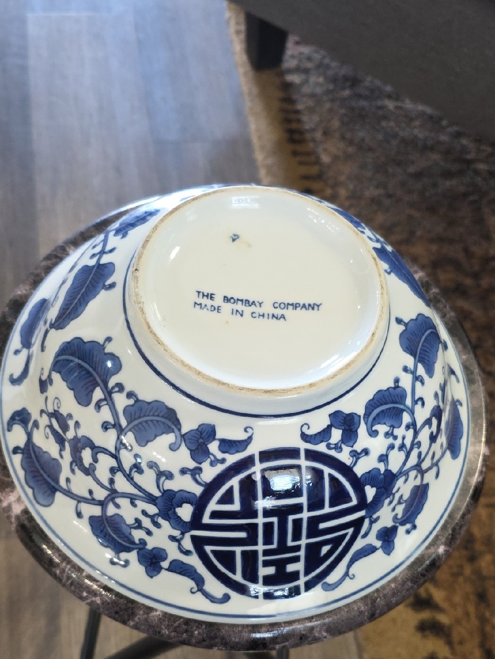 Blue and White Porcelain Decorative Bowl by The Bombay Company